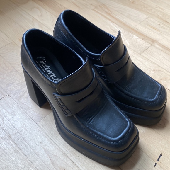 L’intervalle Oxford black leather Mary Jane heeled loafer - Picture 1 of 4